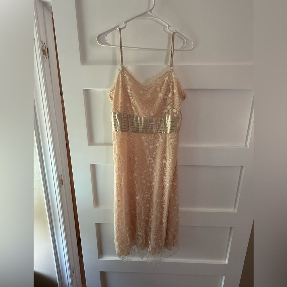 Young Essence Elegant Lace Slip Dress in Cream and lace size large